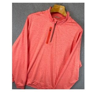 Cutter & Buck Coral Heathered Stealth Quarter Zip Pullover Top XXL CB DryTec 50+